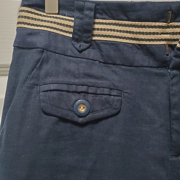 Elevenses Navy Blue High Waisted Paints | 4 - Picture 3 of 6